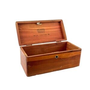 Vintage Lane Cedar Dresser Jewelry Trinket Chest - No Key 9" x 4" x 4" 1940s